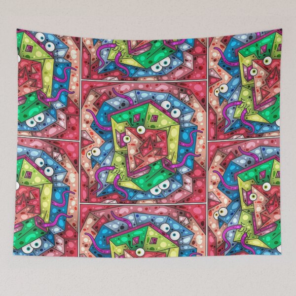 Item preview, Color Tiles #16A - Hidden faces in an asymmetrical composition designed and sold by liquid-print.