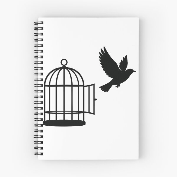 Item preview, Bird Fleeing Cage – Silent Flight to Freedom designed and sold by KivaroArt.