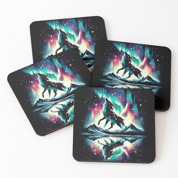 Item preview, Northern Lights Wolf, Ai Generated Art  designed and sold by ACC .