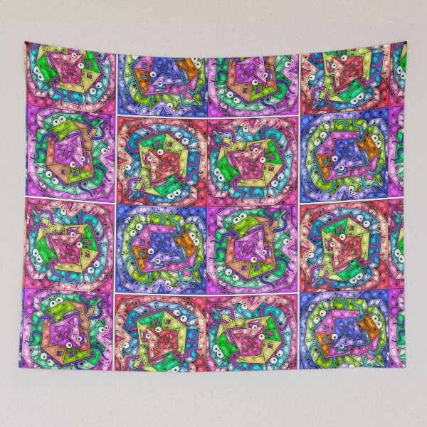 Item preview, Color Tiles #16B - Hidden faces in composition designed and sold by liquid-print.