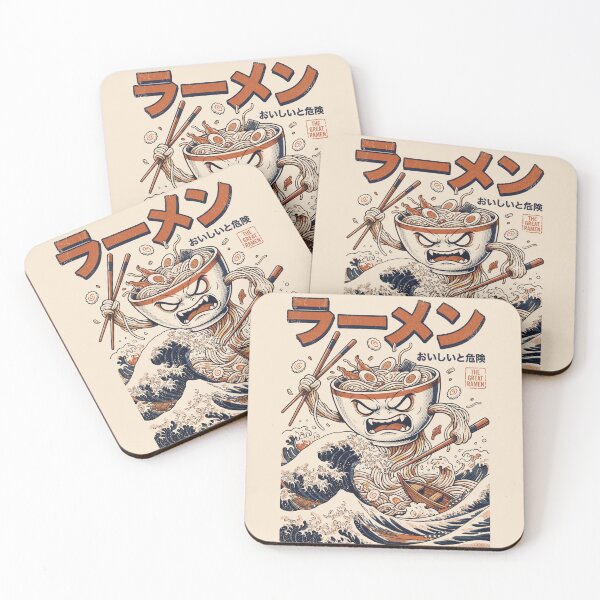 Item preview, Great Ramen Wave Japanese Food Art designed and sold by Moo7shop.