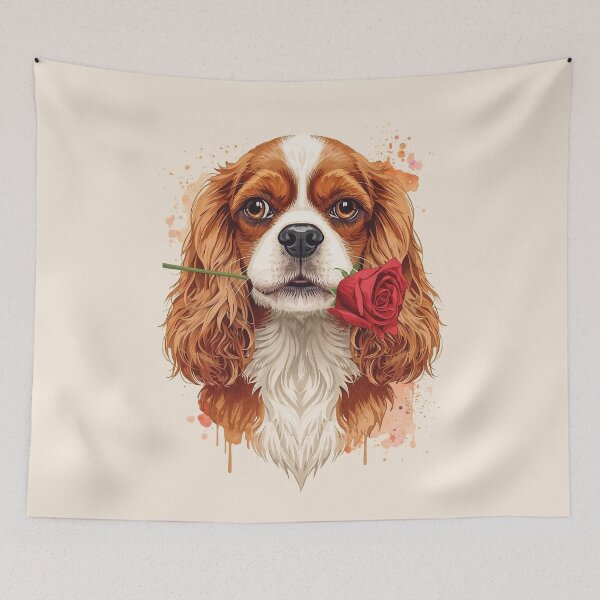 Item preview, Cavalier_Arlo_Rose Day | ArtivaNest Pet Verse designed and sold by ArtivaNest.