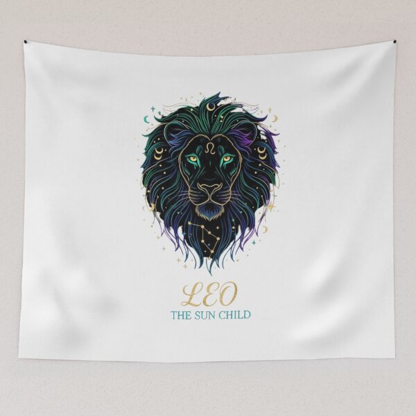 Item preview, Leo The Sun Child Zodiac Sign Mystical Lion Constellation Astrology Art designed and sold by BlissHalo.