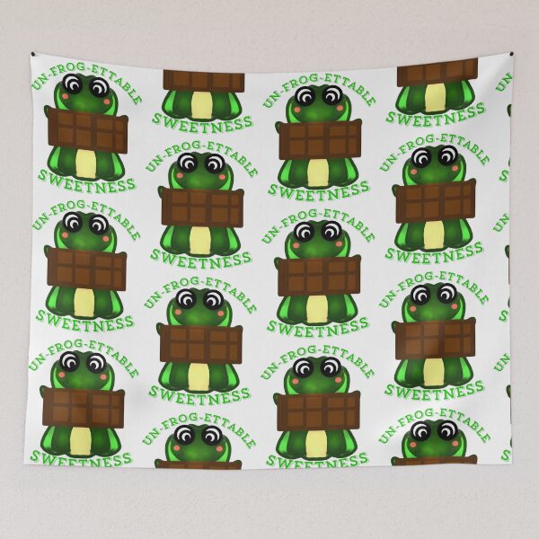 Item preview, Un-frog-ettable Sweetness: Luminous Kawaii Frog & Chocolate Art designed and sold by HopeAndHustle.