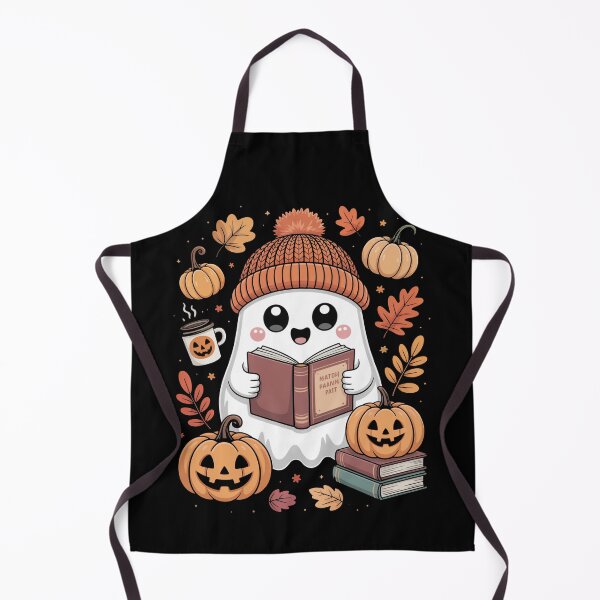 Item preview, Cozy Ghost Reading Halloween Book designed and sold by flagylART.