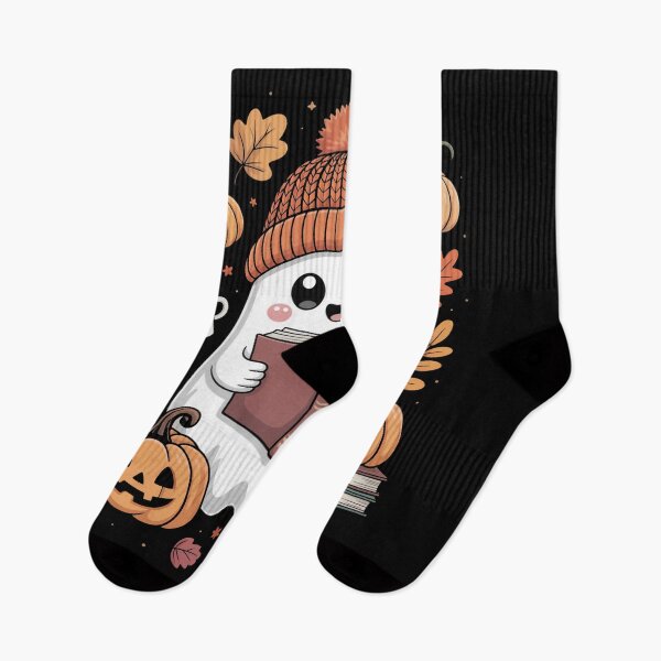 Item preview, Cozy Ghost Reading Halloween Book designed and sold by flagylART.