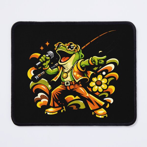 Item preview, Groovy Disco Frog Fishing Singer designed and sold by EimSol.