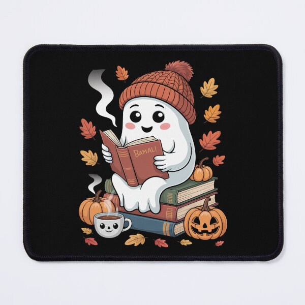 Item preview, Cozy Ghost Reading Halloween Book designed and sold by flagylART.