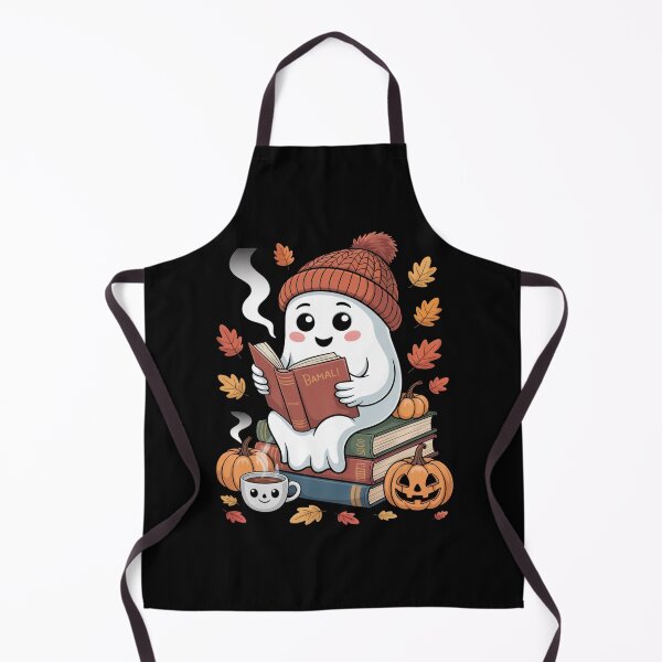 Item preview, Cozy Ghost Reading Halloween Book designed and sold by flagylART.