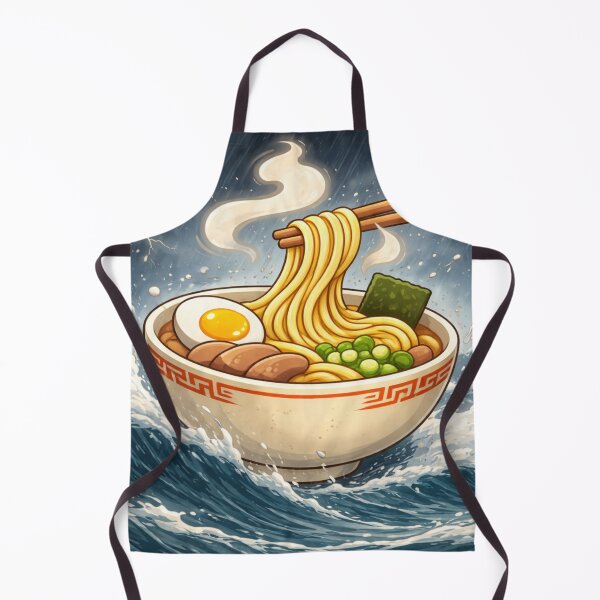 Item preview, Resilient Ramen Bowl in the Storm – Japanese Noodle Art Illustration designed and sold by ViNiPu.