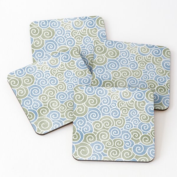 Item preview, Abstract Blue Green Spirals Pattern Color-1 designed and sold by Farissa Designs.