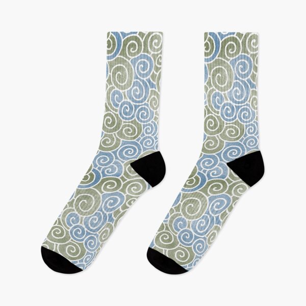 Item preview, Abstract Blue Green Spirals Pattern Color-1 designed and sold by Farissa Designs.