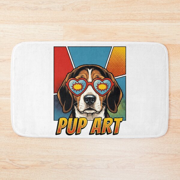 Item preview, Pup Art Beagle Dog Heart Sunglasses Comic designed and sold by k3rstman1.