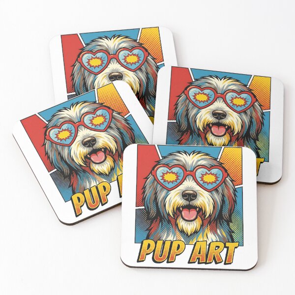 Item preview, Bearded Collie Pop Art Heart Sunglasses designed and sold by k3rstman1.