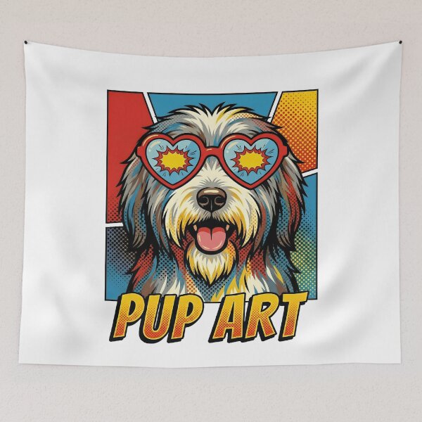 Item preview, Bearded Collie Pop Art Heart Sunglasses designed and sold by k3rstman1.