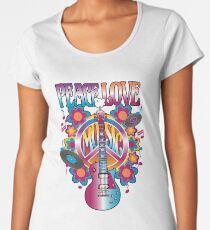 Peace, Love and Music Women's Premium T-Shirt