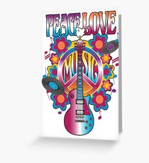Peace, Love and Music Greeting Card
