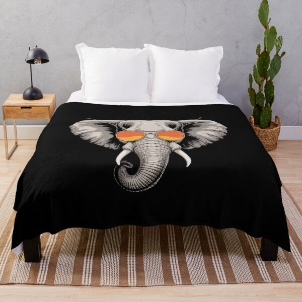 Item preview, Elephant with Sunglasses Sunflowers designed and sold by angolinnArt.