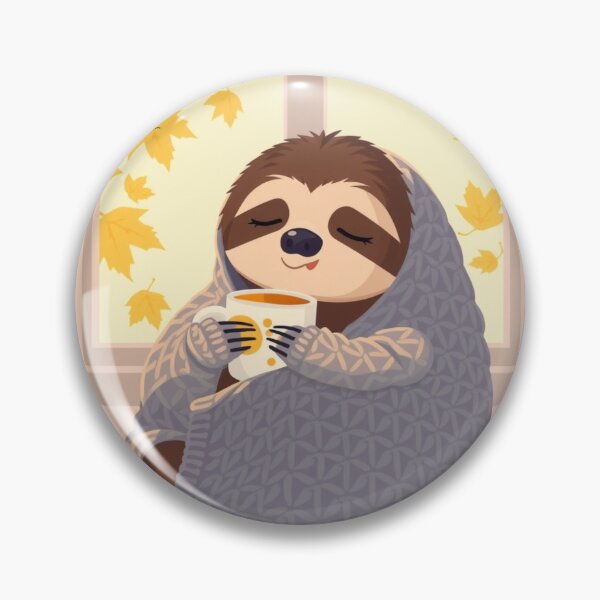 Item preview, Relaxed Sloth Cozy Vibes T-Shirt | Cute Fall Tea Drinking Sloth Tee designed and sold by ArmaanArts.