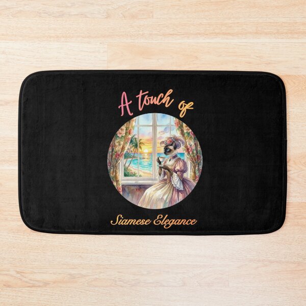 Item preview, Siamese Elegance Victorian Cat Lady at Tropical Sunset Window designed and sold by Fateh-Kro ⭐⭐⭐⭐⭐.