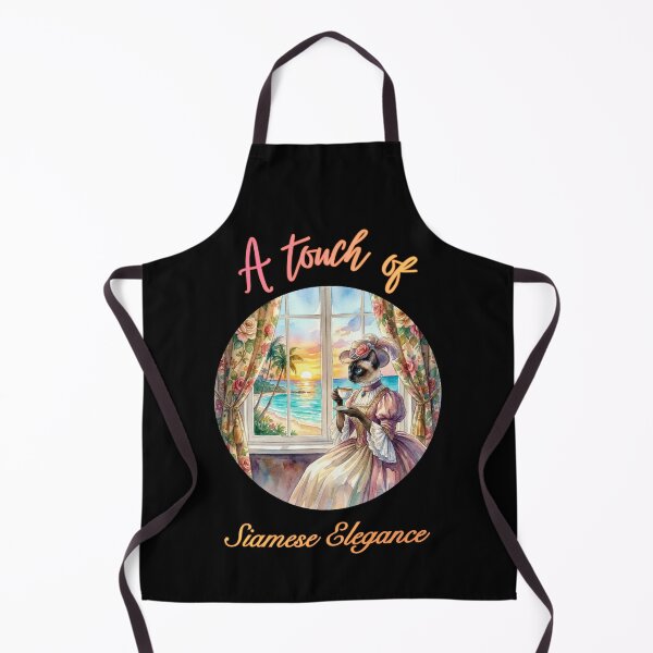 Item preview, Siamese Elegance Victorian Cat Lady at Tropical Sunset Window designed and sold by Fateh-Kro ⭐⭐⭐⭐⭐.
