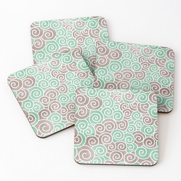 Item preview, Abstract Blue Green Spirals Pattern Color-2 designed and sold by Farissa Designs.