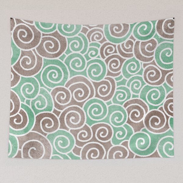 Item preview, Abstract Blue Green Spirals Pattern Color-2 designed and sold by Farissa Designs.