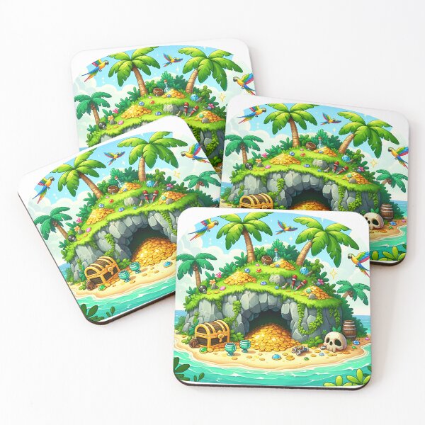Item preview, Deserted Pirate Island Treasure Trove designed and sold by RobertMartinArt.