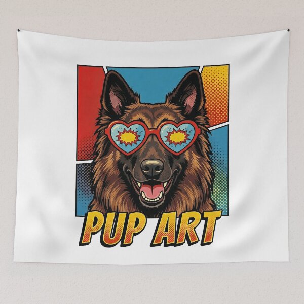Item preview, Pup Art Belgian Tervuren Dog Sunglasses Pop Art designed and sold by k3rstman1.
