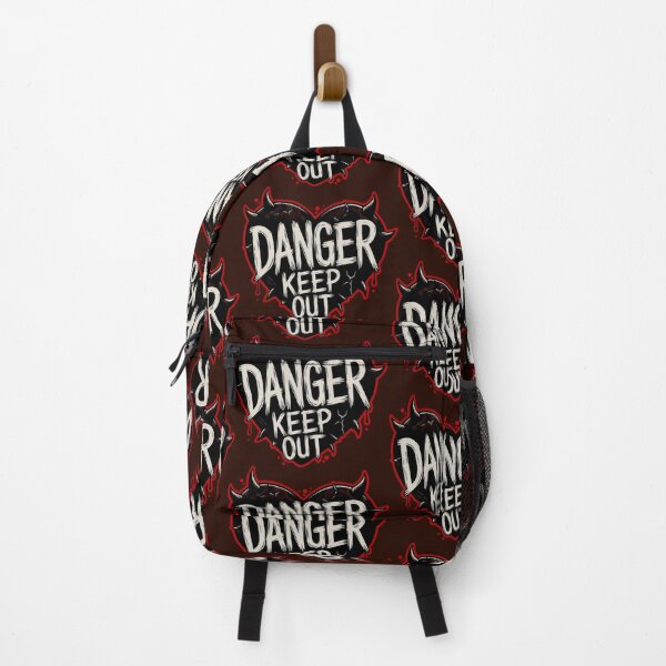 Item preview, Danger Keep Out Heart - Edgy Gothic Streetwear Art designed and sold by SplashTastic.