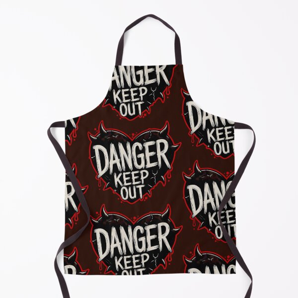 Item preview, Danger Keep Out Heart - Edgy Gothic Streetwear Art designed and sold by SplashTastic.