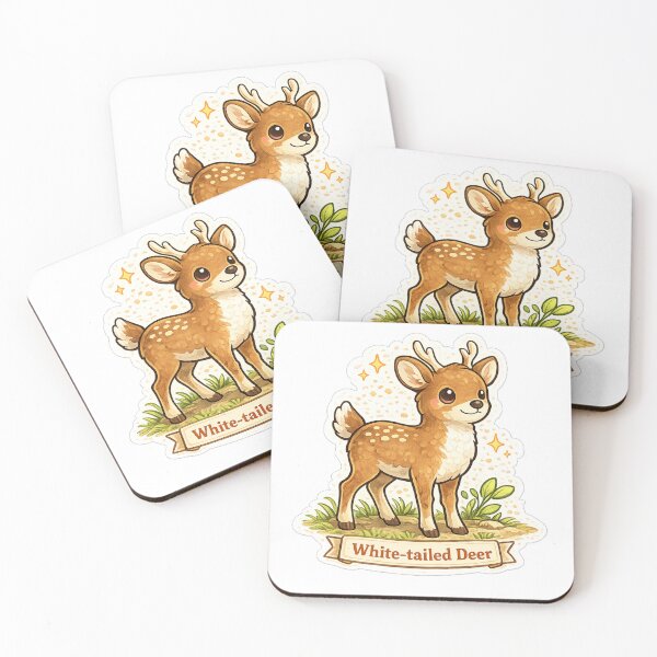 Item preview, Cute White-Tailed Deer | Woodland Animal Illustration designed and sold by Wander Vibes.