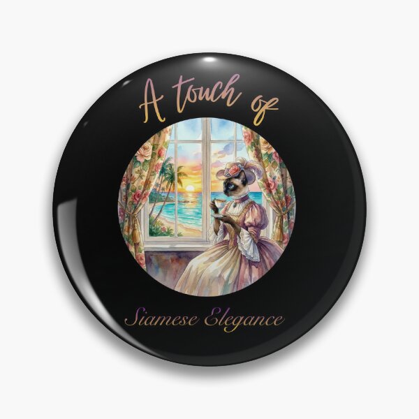 Item preview, Siamese Elegance Victorian Cat Lady at Tropical Sunset Window designed and sold by Fateh-Kro ⭐⭐⭐⭐⭐.