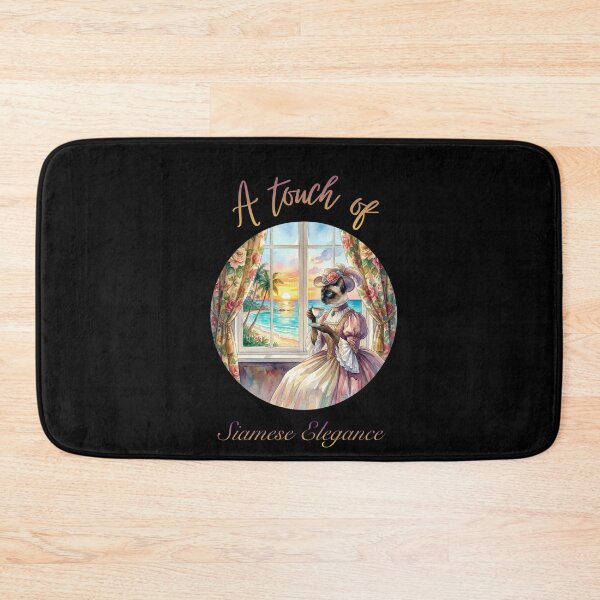 Item preview, Siamese Elegance Victorian Cat Lady at Tropical Sunset Window designed and sold by Fateh-Kro ⭐⭐⭐⭐⭐.