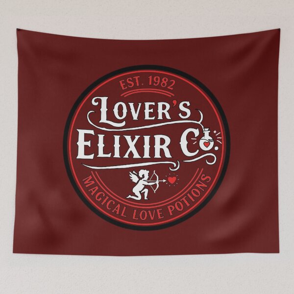 Item preview, Lover's Elixir Co. - Vintage Cupid & Love Potion designed and sold by Italian Ink Studio.