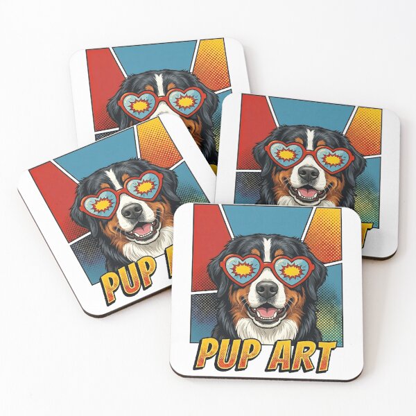 Item preview, Bernese Mountain Dog Pup Art Pop Comic Style designed and sold by k3rstman1.