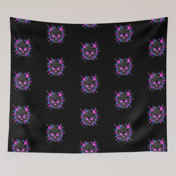 Item preview, Fractured Cosmic Skull - Magenta and Electric Blue Neon Glow designed and sold by LaNadaYFundante.
