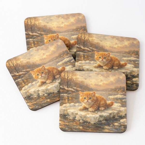 Item preview, Cat on an Arctic Floe designed and sold by M-Y-A-R-T-.