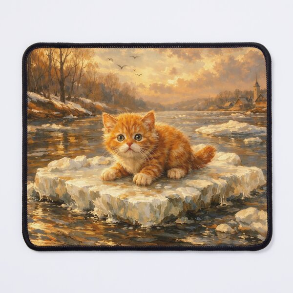 Item preview, Cat on an Arctic Floe designed and sold by M-Y-A-R-T-.