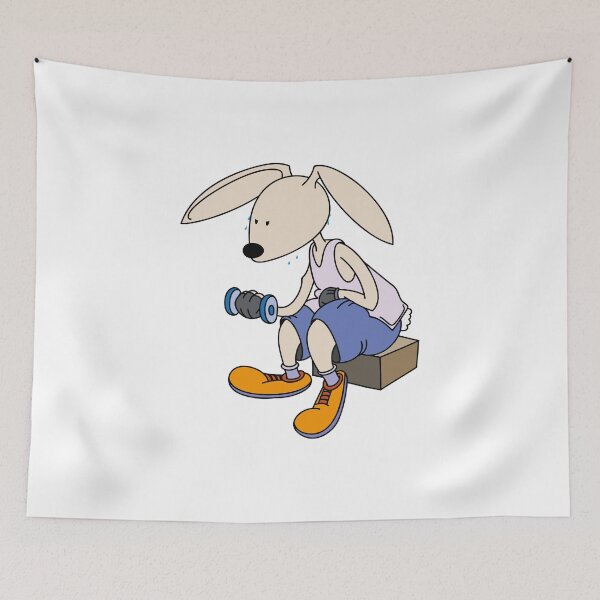 Item preview, The hare trains in the gym designed and sold by chrisbears.