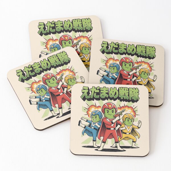 Item preview, Edamame Squadron Japanese Superhero Team Art designed and sold by Moo7shop.