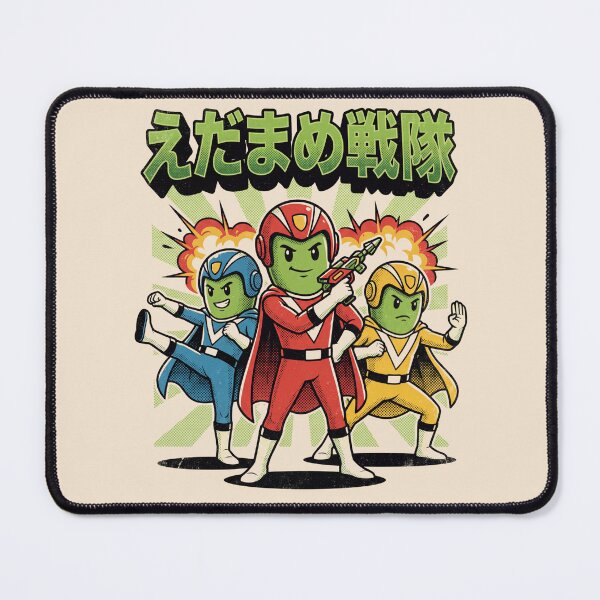 Item preview, Edamame Squadron Japanese Superhero Team Art designed and sold by Moo7shop.