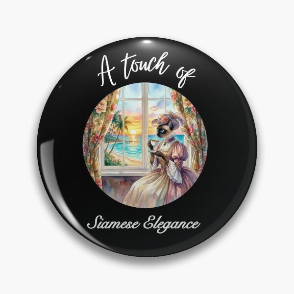 Item preview, Siamese Elegance Victorian Cat Lady at Tropical Sunset Window designed and sold by Fateh-Kro ⭐⭐⭐⭐⭐.