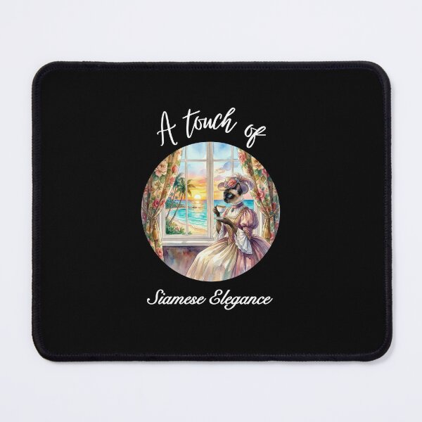 Item preview, Siamese Elegance Victorian Cat Lady at Tropical Sunset Window designed and sold by Fateh-Kro ⭐⭐⭐⭐⭐.