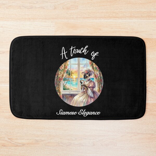 Item preview, Siamese Elegance Victorian Cat Lady at Tropical Sunset Window designed and sold by Fateh-Kro ⭐⭐⭐⭐⭐.