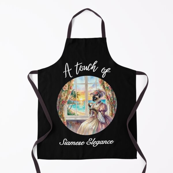 Item preview, Siamese Elegance Victorian Cat Lady at Tropical Sunset Window designed and sold by Fateh-Kro ⭐⭐⭐⭐⭐.