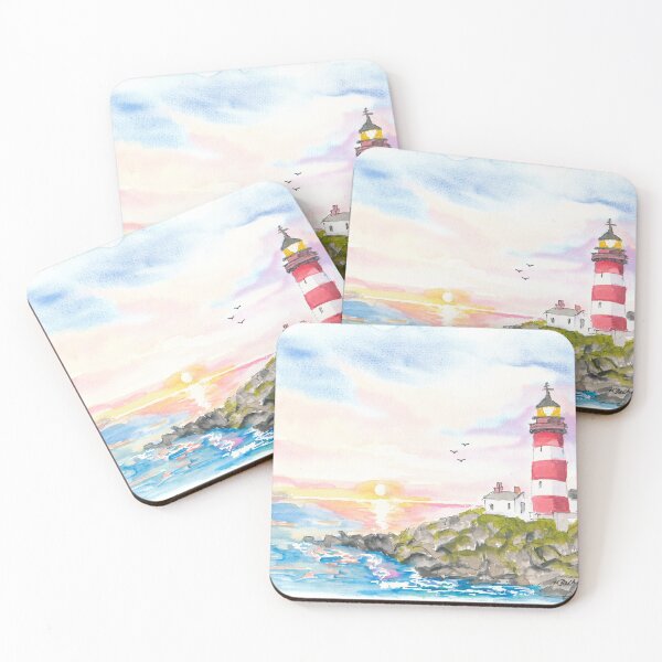 Item preview, Eilean Glas Lighthouse at Sunset on the Rugged Scottish Coast designed and sold by artshop77.