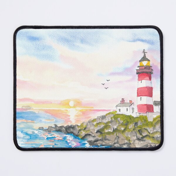 Item preview, Eilean Glas Lighthouse at Sunset on the Rugged Scottish Coast designed and sold by artshop77.