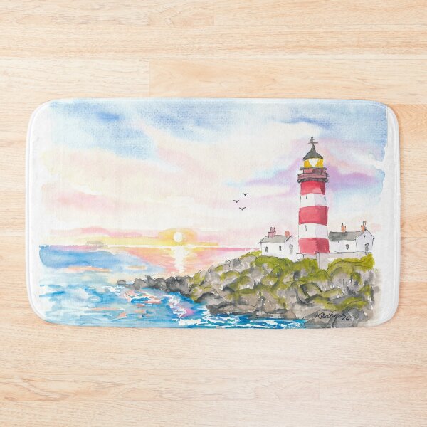 Item preview, Eilean Glas Lighthouse at Sunset on the Rugged Scottish Coast designed and sold by artshop77.