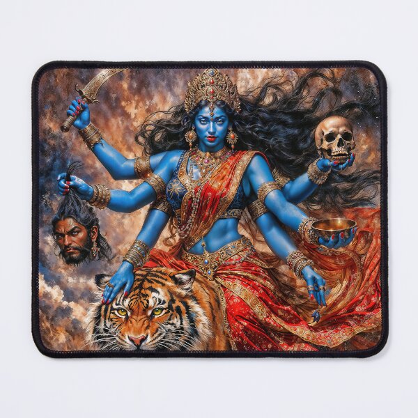 Item preview, Divine Goddess Kali Riding Tiger designed and sold by AliceWhiteDF.
